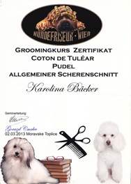 Karolina Bäcker Zertifikat Seminar für Pudel